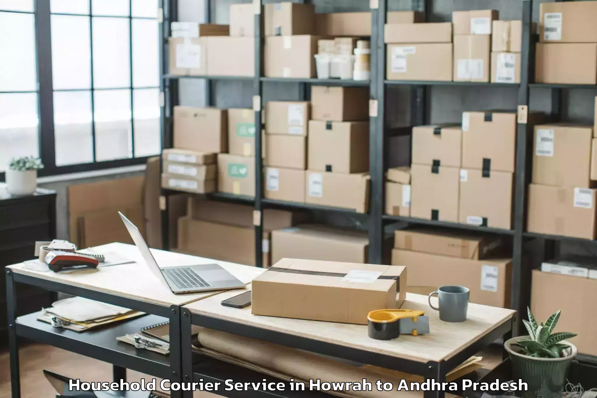 Affordable Howrah to Pamulapadu Household Courier